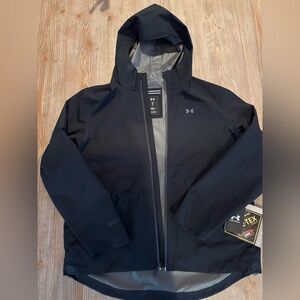 Under Armour Women’s Size Large Black Jacket Waterproof Windproof